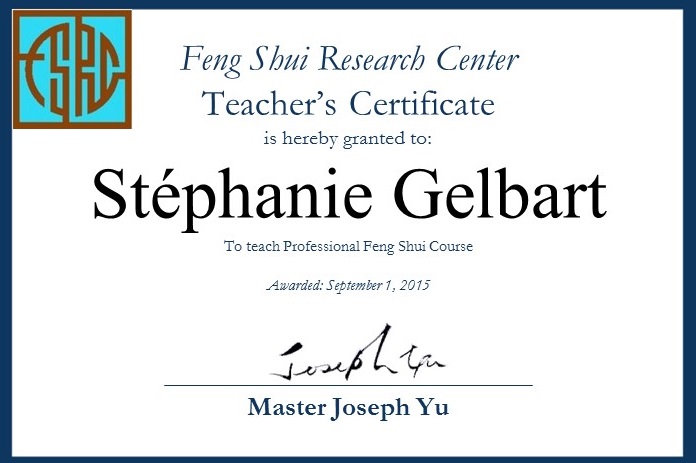 Diplôme enseignante Feng shui Bazi