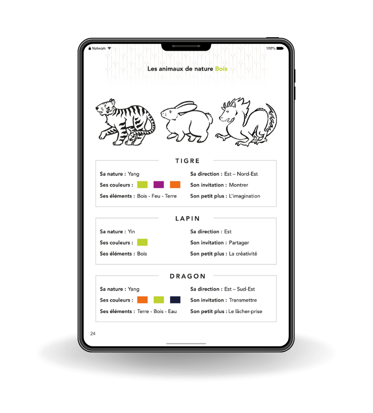Mockup Tablette Kairoscope calendrier BaZi